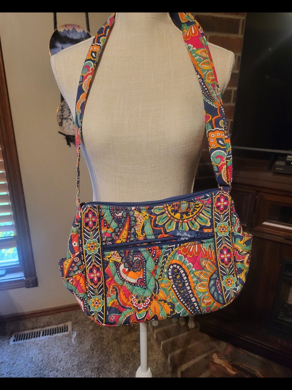 Vera Bradley Colorful Paisley Quilted Shoulder Bag